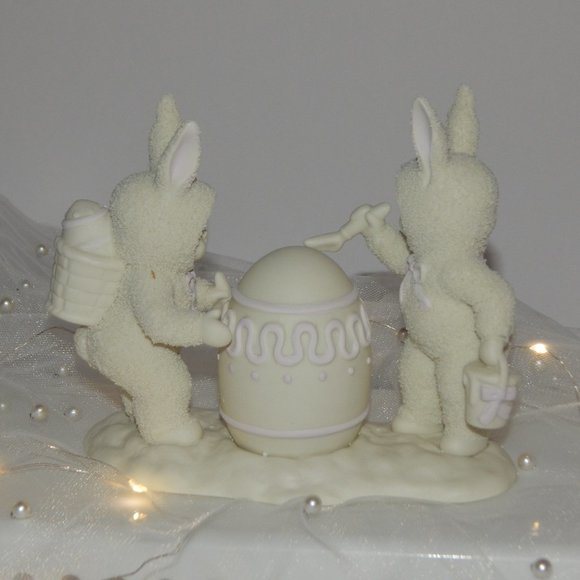 1994 Dept 56 Springtime Stories Snowbunnies I'll Paint The Top Figurine In Box - Picture 6 of 7